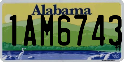 AL license plate 1AM6743