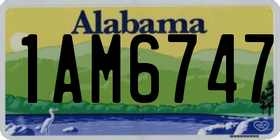 AL license plate 1AM6747