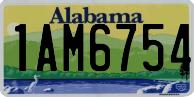 AL license plate 1AM6754