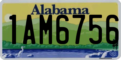 AL license plate 1AM6756