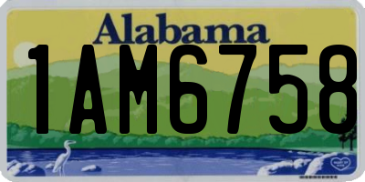 AL license plate 1AM6758