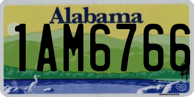 AL license plate 1AM6766