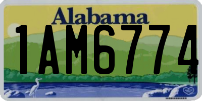 AL license plate 1AM6774