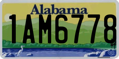 AL license plate 1AM6778