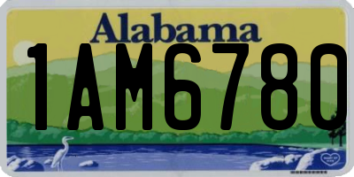 AL license plate 1AM6780