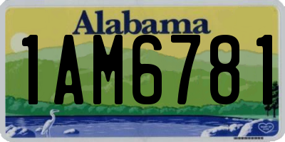 AL license plate 1AM6781