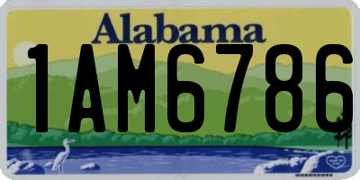 AL license plate 1AM6786