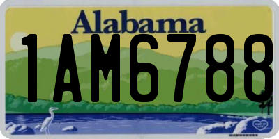 AL license plate 1AM6788