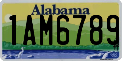 AL license plate 1AM6789