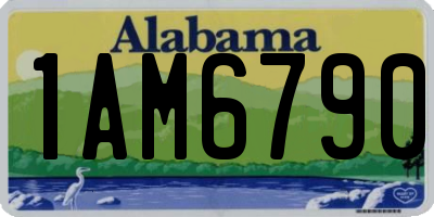 AL license plate 1AM6790