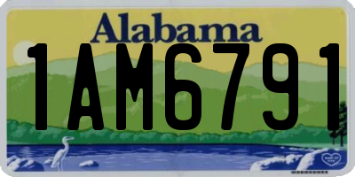 AL license plate 1AM6791