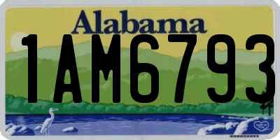 AL license plate 1AM6793