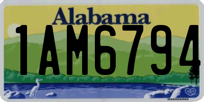 AL license plate 1AM6794