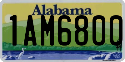 AL license plate 1AM6800