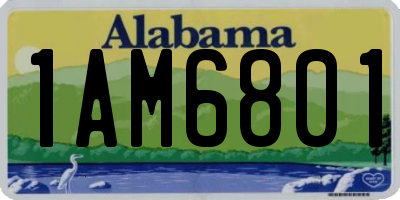 AL license plate 1AM6801