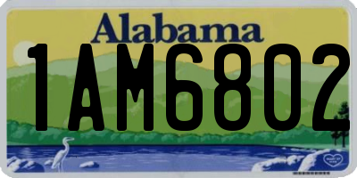 AL license plate 1AM6802