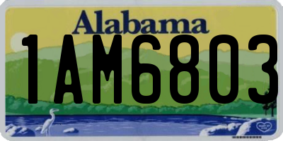 AL license plate 1AM6803