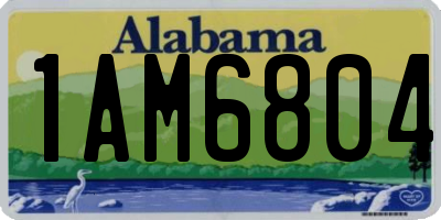 AL license plate 1AM6804