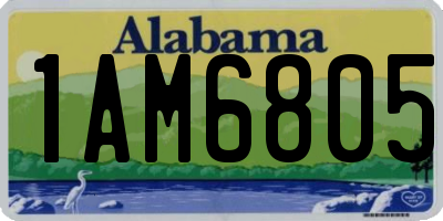 AL license plate 1AM6805