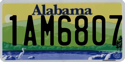 AL license plate 1AM6807