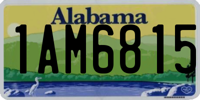 AL license plate 1AM6815