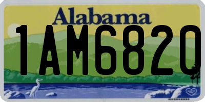 AL license plate 1AM6820
