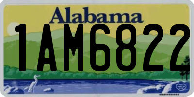 AL license plate 1AM6822
