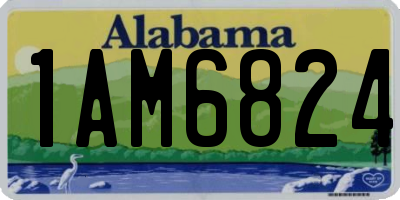 AL license plate 1AM6824