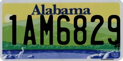 AL license plate 1AM6829
