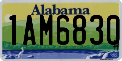 AL license plate 1AM6830