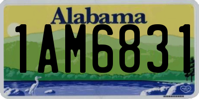 AL license plate 1AM6831