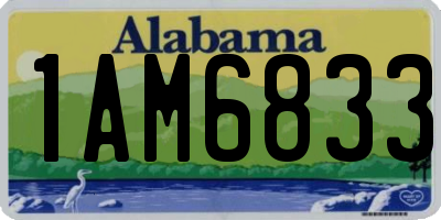 AL license plate 1AM6833