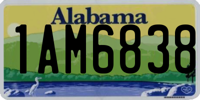 AL license plate 1AM6838