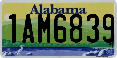 AL license plate 1AM6839