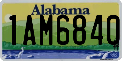 AL license plate 1AM6840