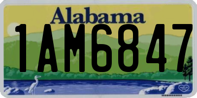 AL license plate 1AM6847