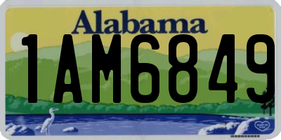 AL license plate 1AM6849