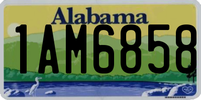 AL license plate 1AM6858