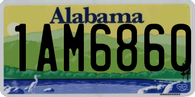 AL license plate 1AM6860