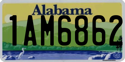 AL license plate 1AM6862