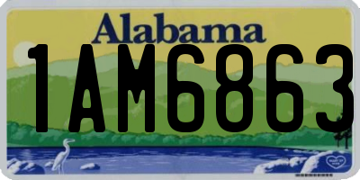 AL license plate 1AM6863