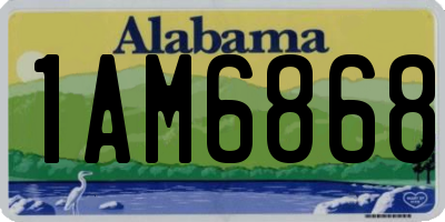 AL license plate 1AM6868