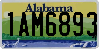 AL license plate 1AM6893