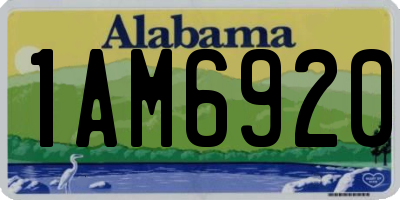 AL license plate 1AM6920