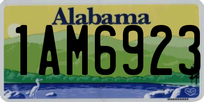 AL license plate 1AM6923