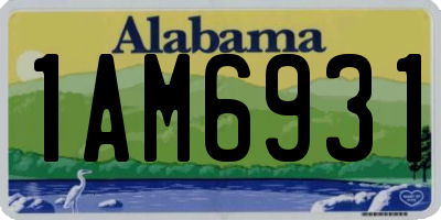 AL license plate 1AM6931