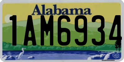 AL license plate 1AM6934