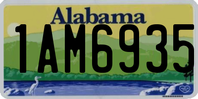 AL license plate 1AM6935