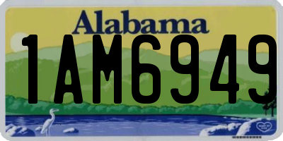 AL license plate 1AM6949