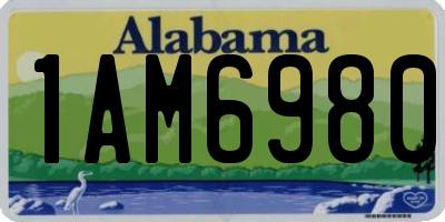AL license plate 1AM6980